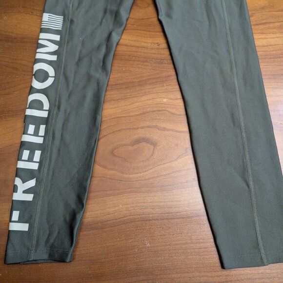 Under Armour Leggings Pants Small Green Compression Freedom Heatgear Gym Yoga UA - Picture 10 of 10